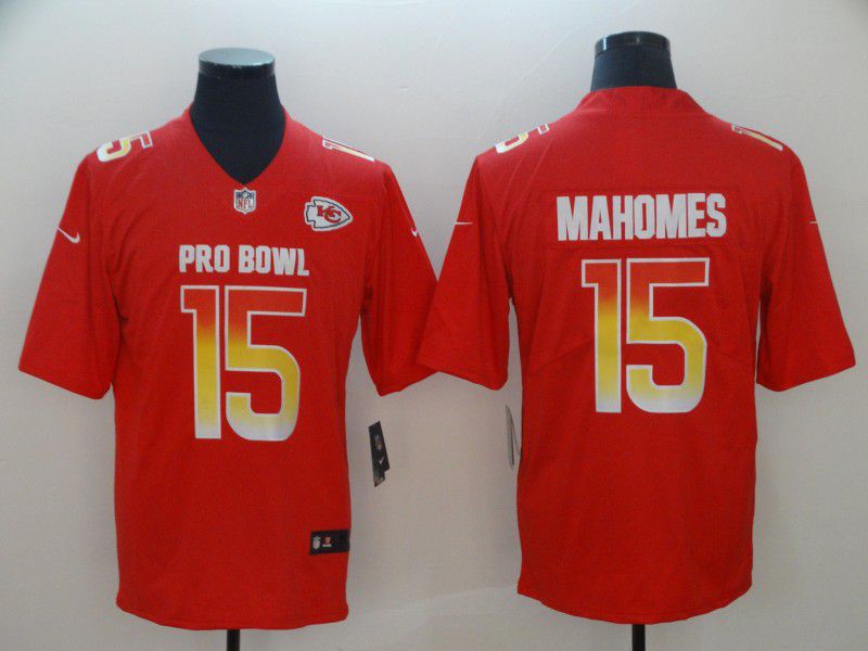 Men Kansas City Chiefs #15 Mahomes Red Nike Royal 2019 Pro Bowl Limited Jersey->women nfl jersey->Women Jersey